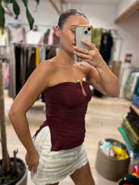 The Shell Tube Top - Burgundy