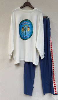 Love Hearts Pants - Navy / By Frankie