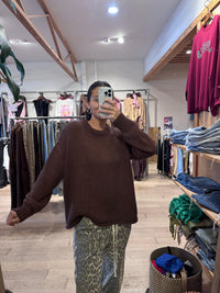 Soft Touch Knit Jumper - Chocolate Brown