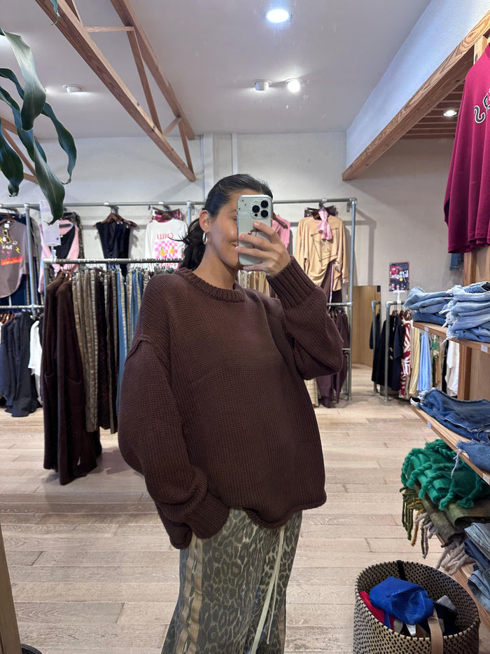 Soft Touch Knit Jumper - Chocolate Brown