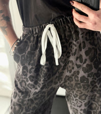 Washed Purple Leopard Racer Jean - White Stripe / By Frankie