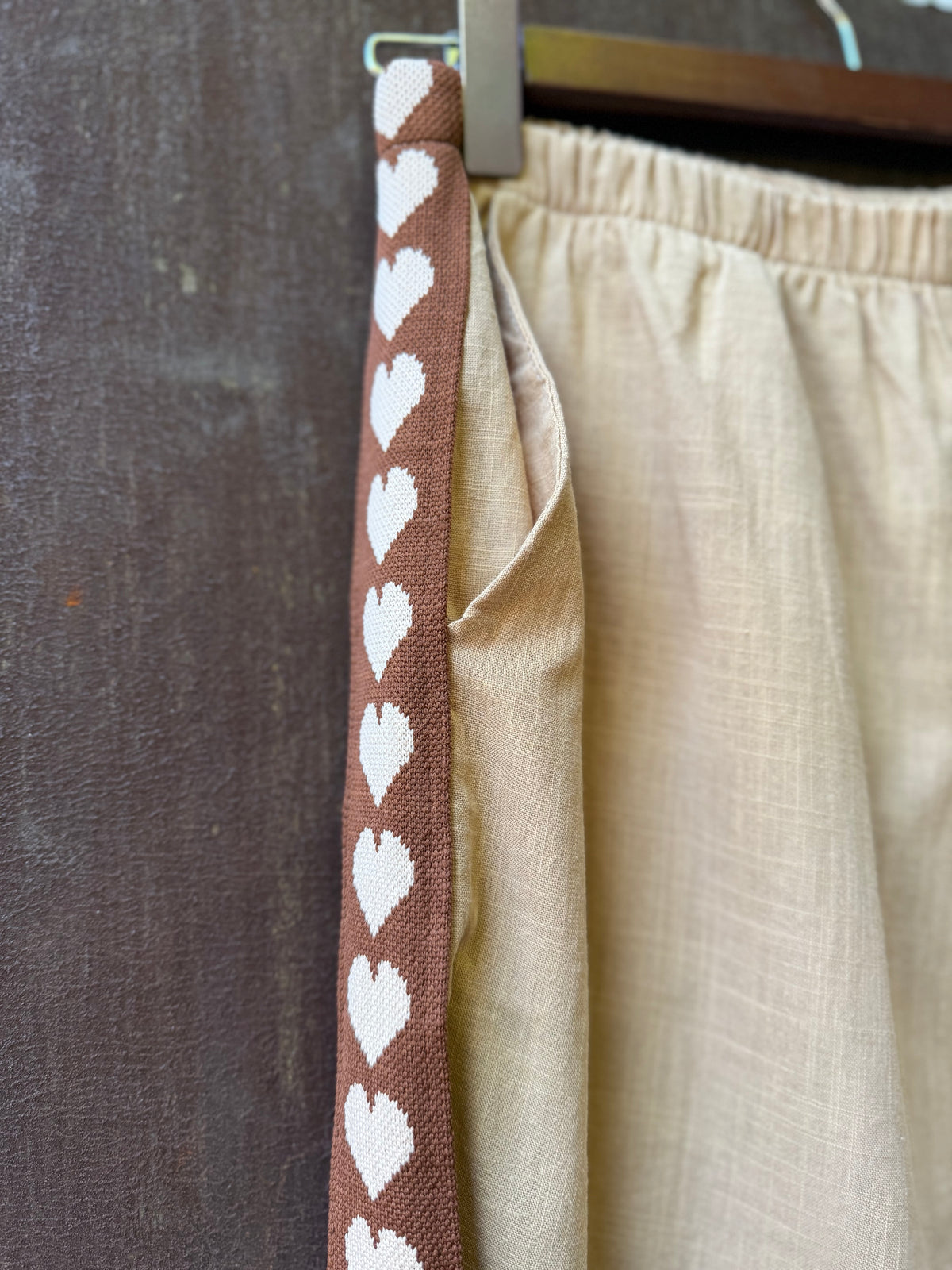 Love Hearts Pants - Beige / By Frankie