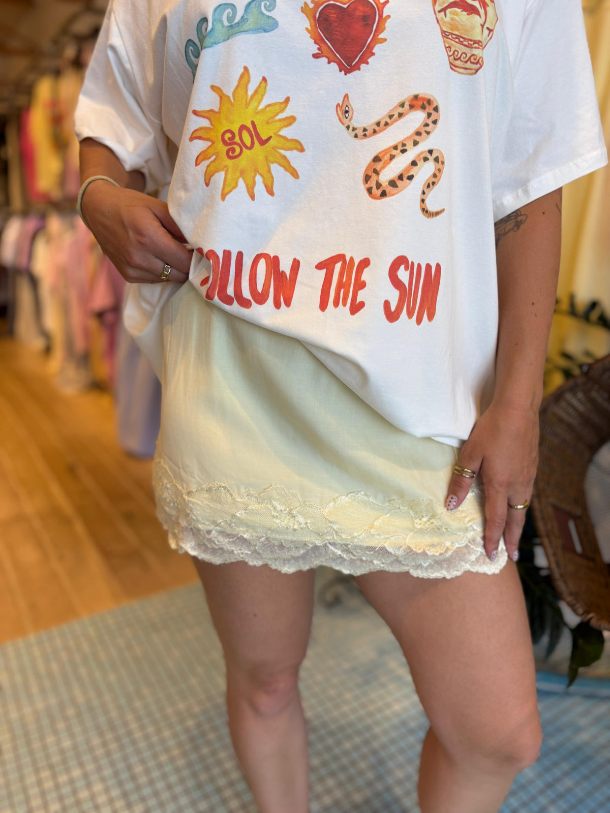Butter Yellow Lacey Skirt – By Frankie