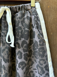 Washed Purple Leopard Racer Jean - White Stripe / By Frankie
