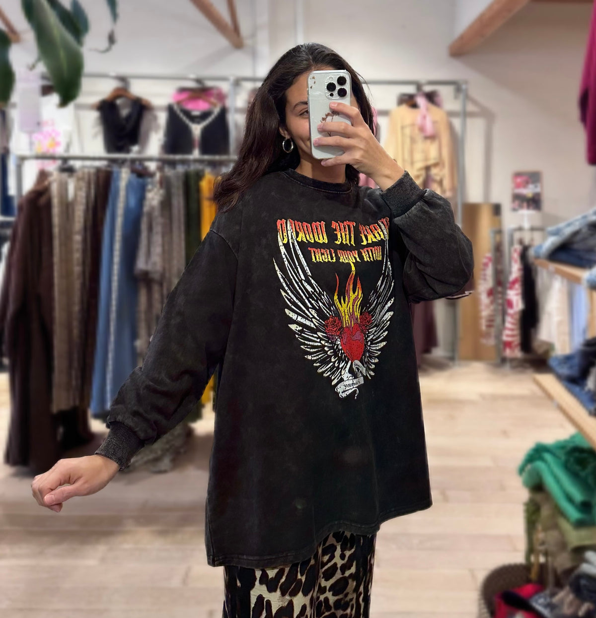 Burning Heart Long Sleeve Top - By Frankie