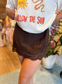 Chocolate Lacey Skirt – By Frankie