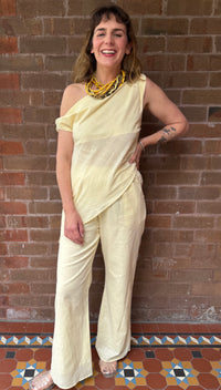 Soft Yellow Off-Shoulder Cotton Top – By Frankie (Copy)