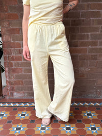 Soft Yellow Straight-Leg Cotton Pants – By Frankie (Copy)
