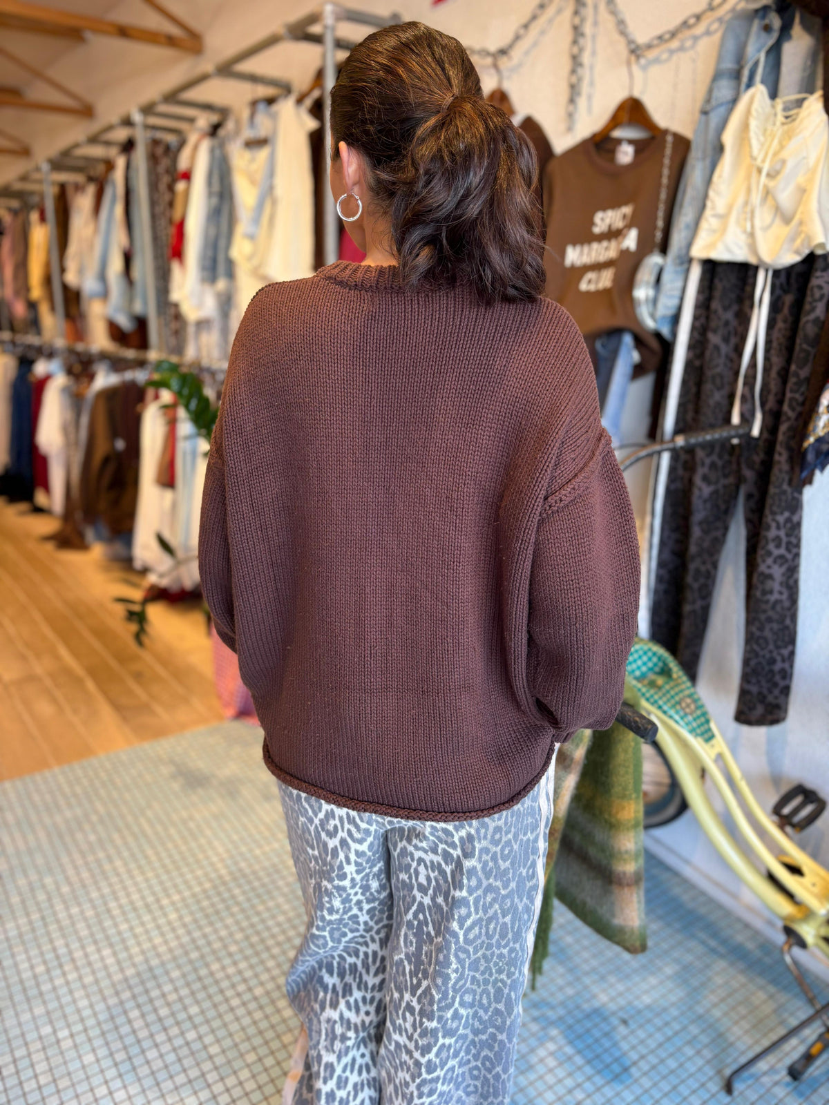 Soft Touch Knit Jumper - Chocolate Brown