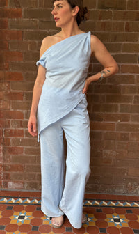Baby Blue Off-Shoulder Cotton Top – By Frankie