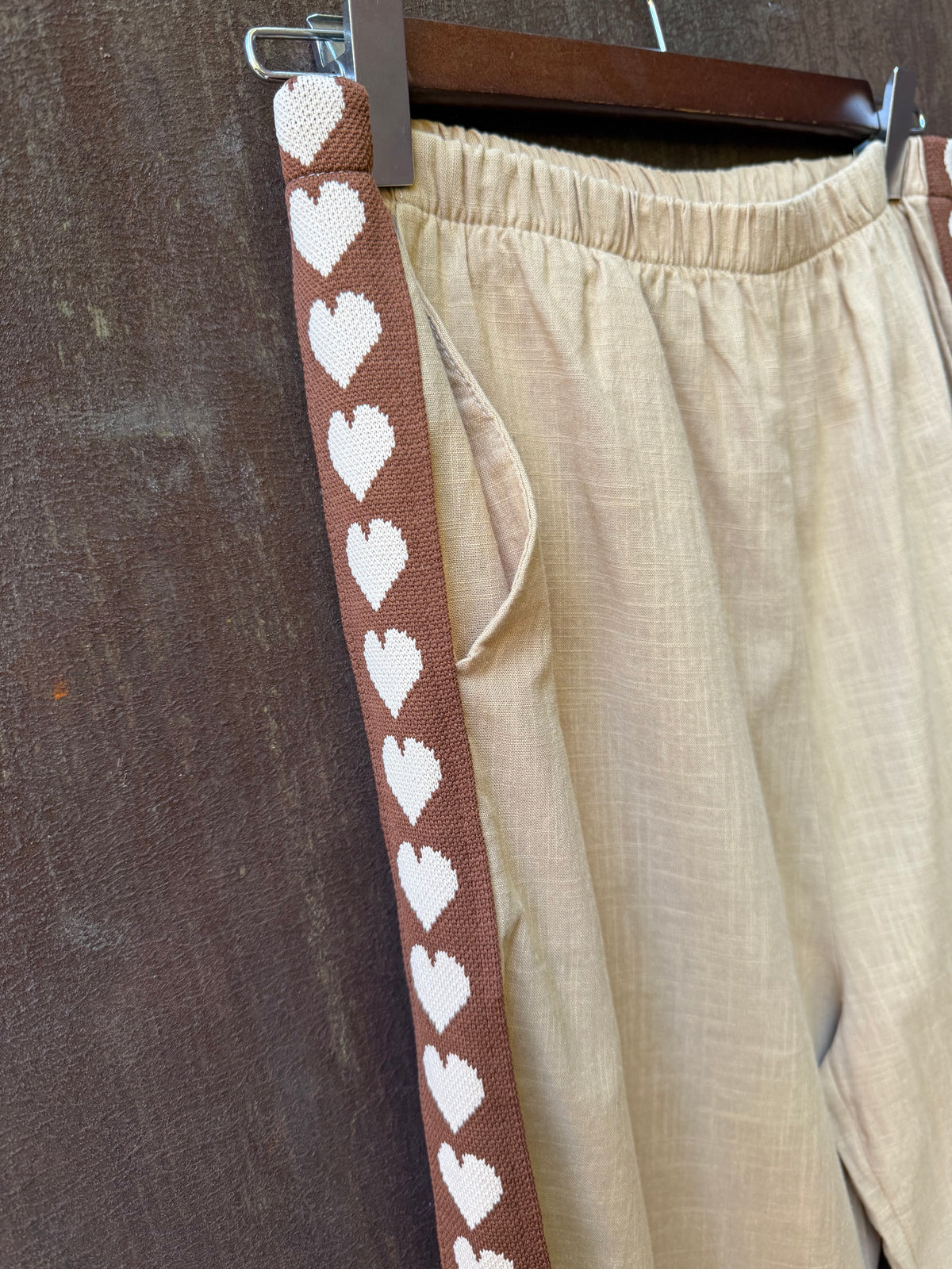 Love Hearts Pants - Beige / By Frankie
