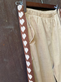 Love Hearts Pants - Beige / By Frankie