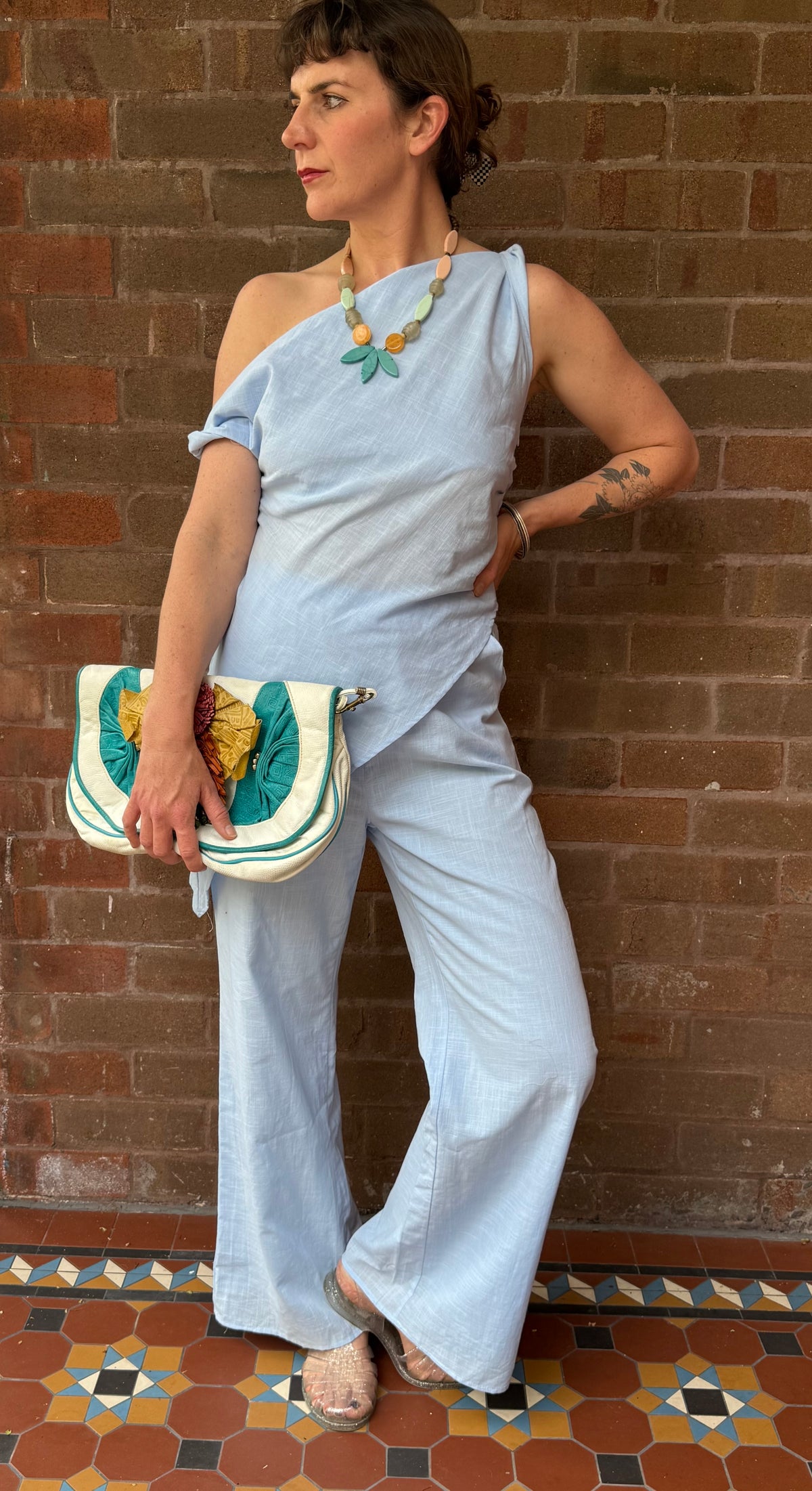 Baby Blue Off-Shoulder Cotton Top – By Frankie