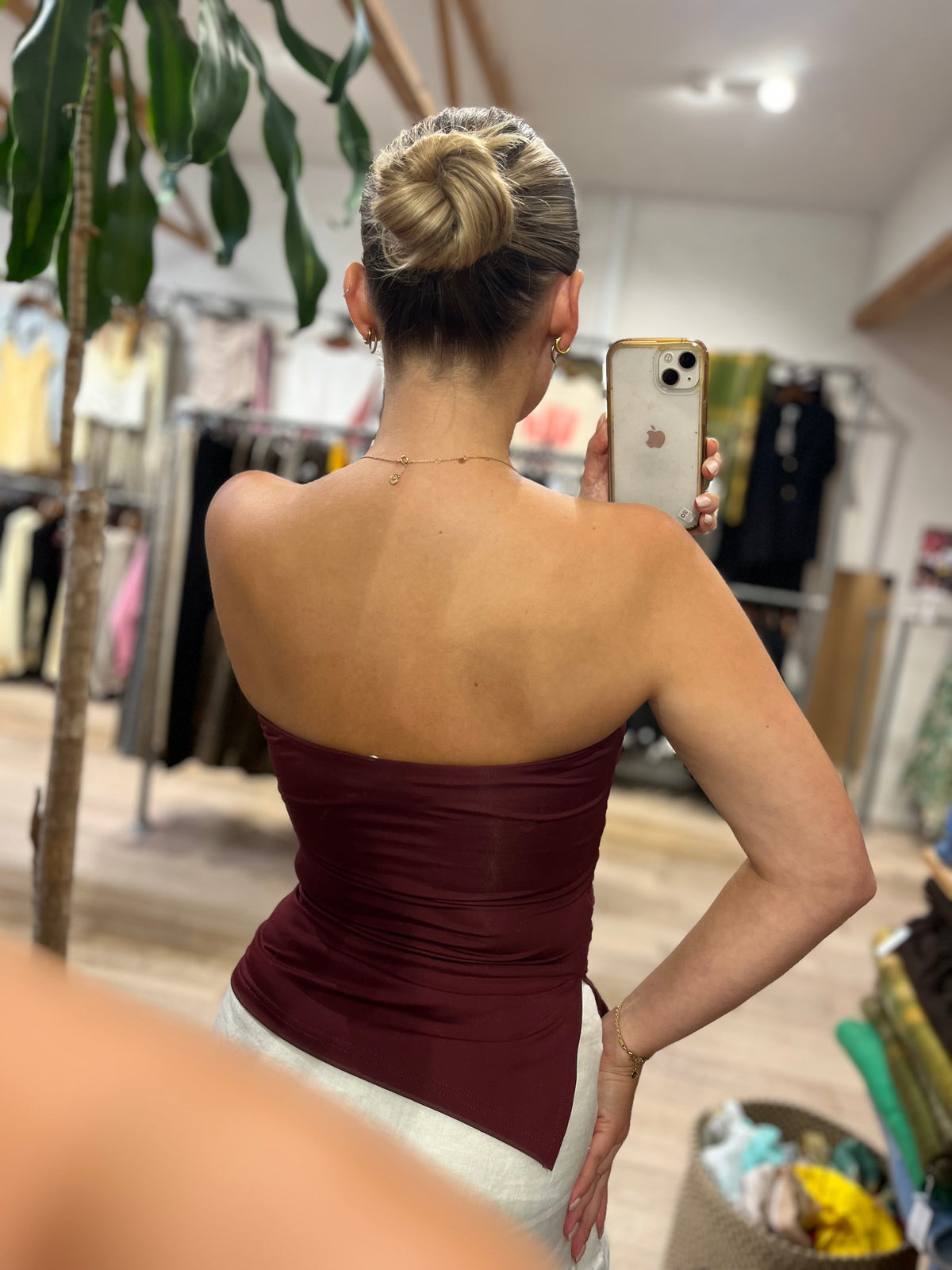 The Shell Tube Top - Burgundy