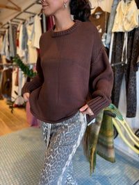 Soft Touch Knit Jumper - Chocolate Brown