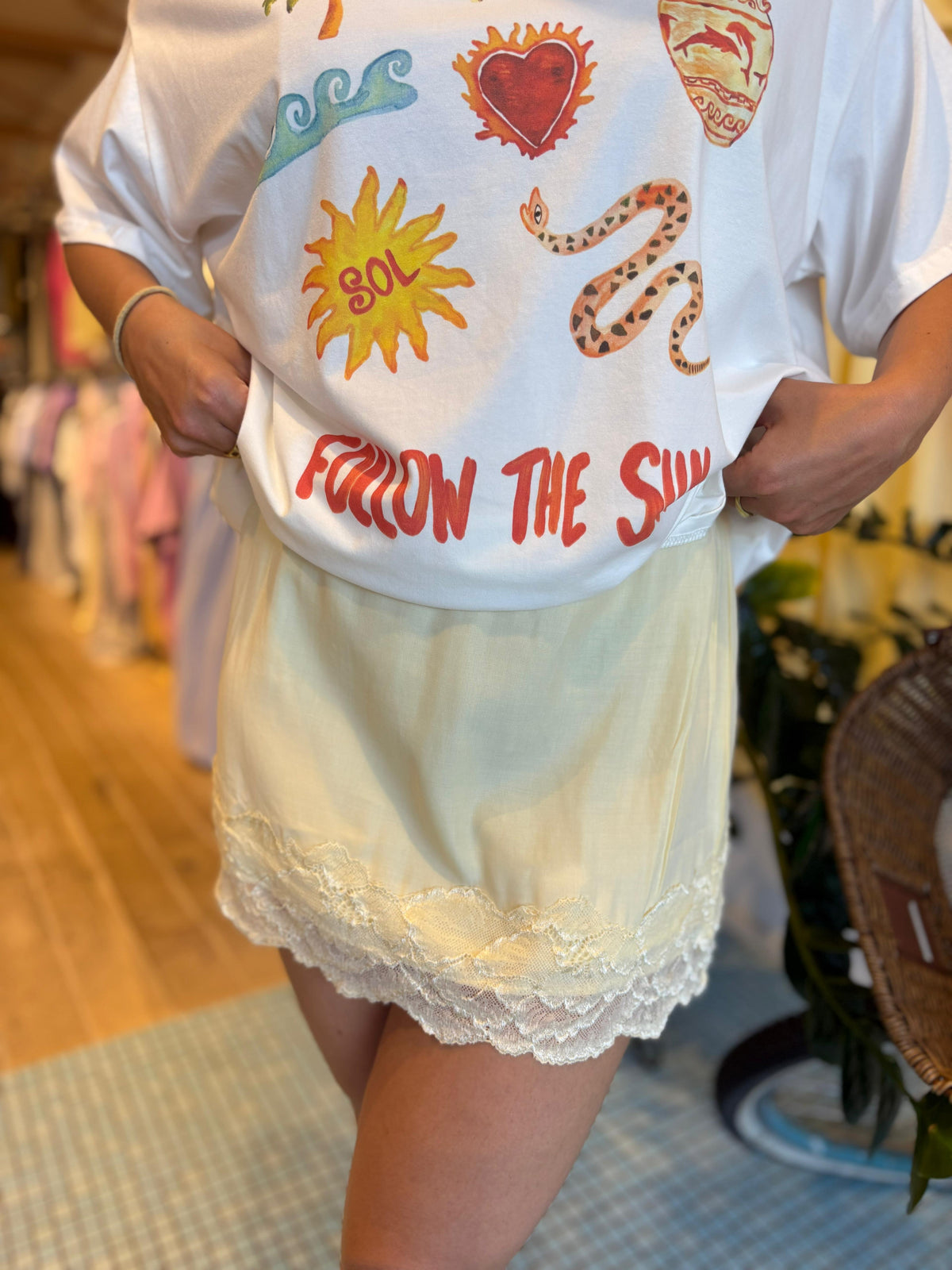 Butter Yellow Lacey Skirt – By Frankie