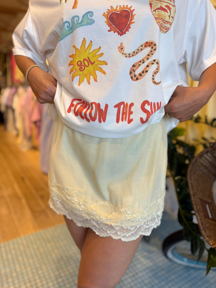 Butter Yellow Lacey Skirt – By Frankie