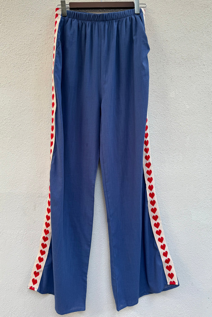 Love Hearts Pants - Navy / By Frankie