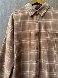 Western Flannel Shirt - Chocolate Brown/ By Frankie