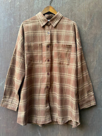 Western Flannel Shirt - Chocolate Brown/ By Frankie