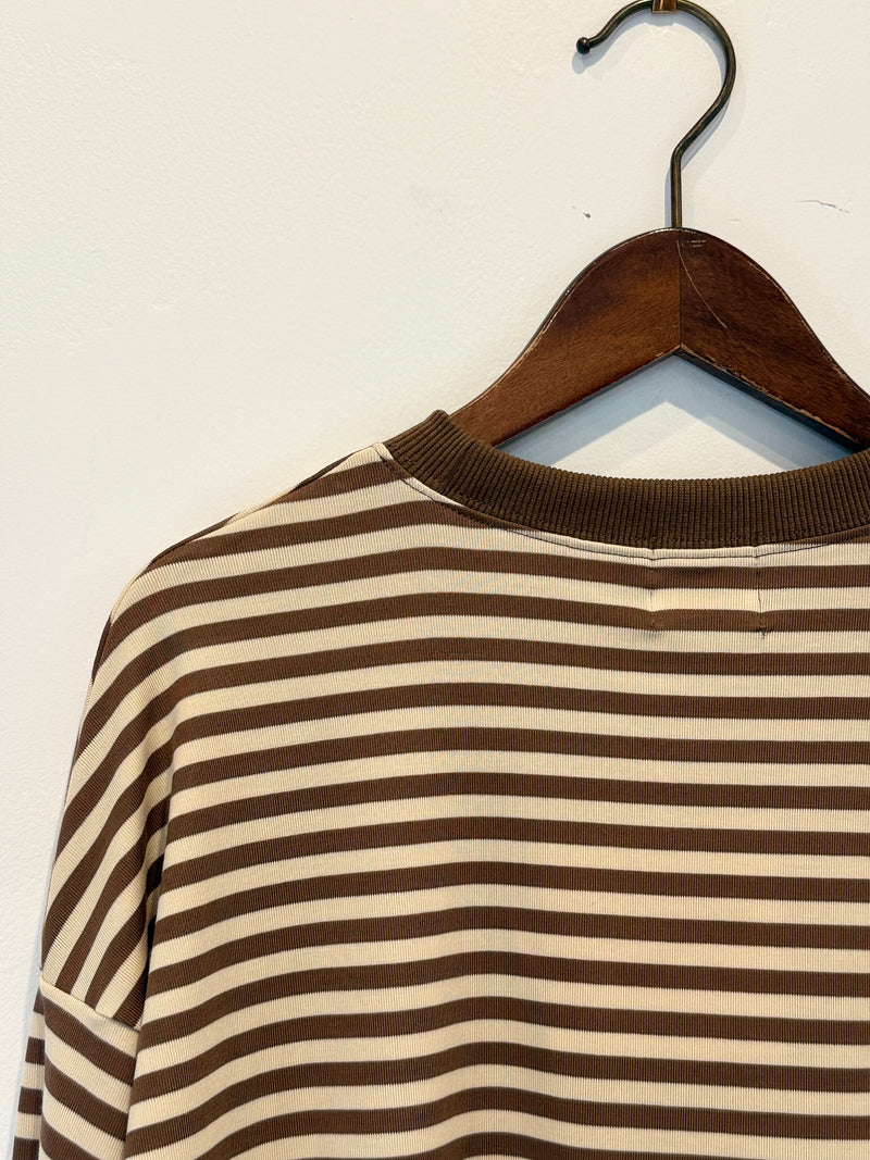 Brown & Cream Stripe Long Sleeve – By Frankie