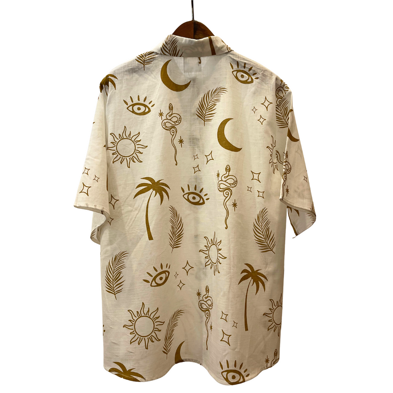 Its a Jungle Out there Set! By Frankie Shirt Set / White/Beige Print