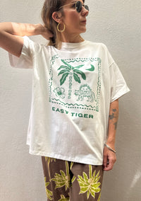 Easy Tiger Graphic Tee - White/Green - By Frankie