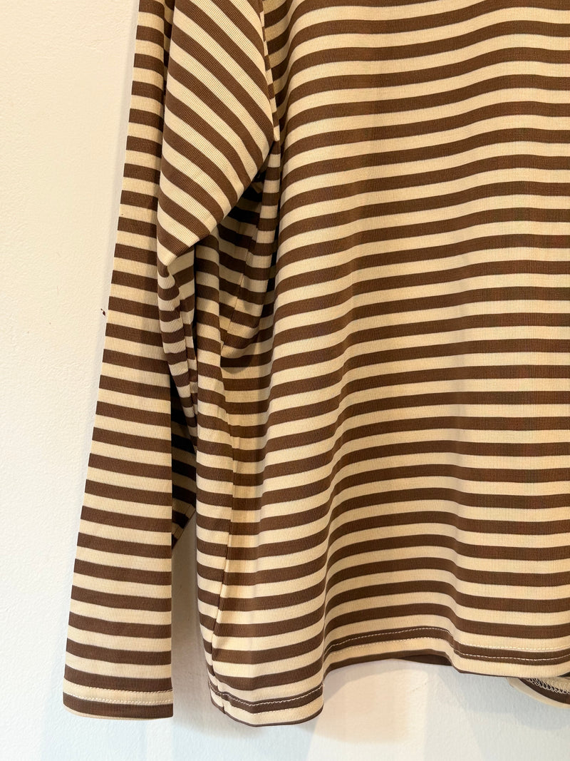 Brown & Cream Stripe Long Sleeve – By Frankie