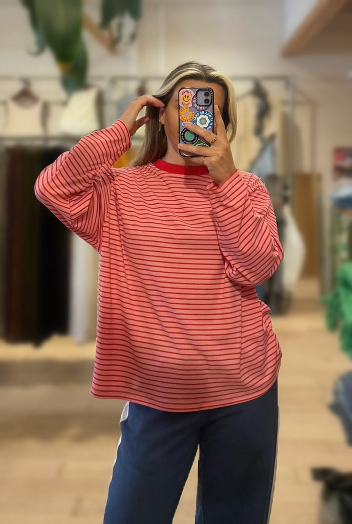 Red & Pink Stripe Long Sleeve – By Frankie