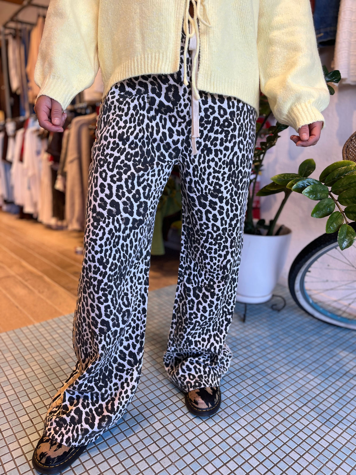 Racer Pant - Light Leopard Print / By Frankie