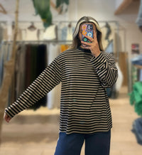 Charcoal & Ivory Stripe Long Sleeve – By Frankie