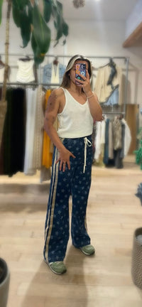 By Frankie All-Over Star Print Denim Jeans with Racer Sides – 100% Cotton