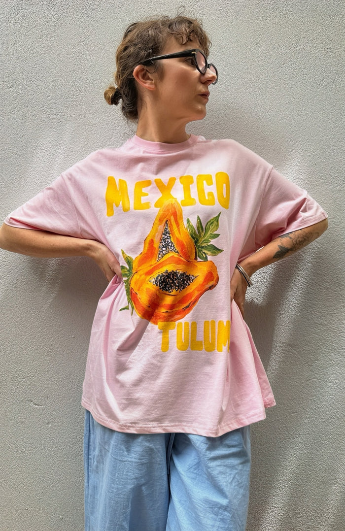 Mexico Tulum Papaya Graphic Tee – By Frankie