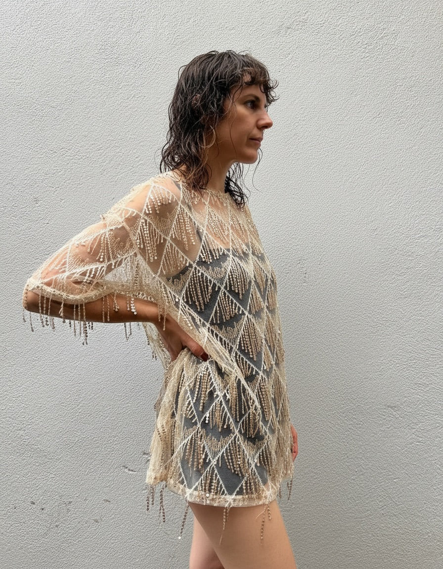 Sequin Tassel Mini Dress  – By Frankie