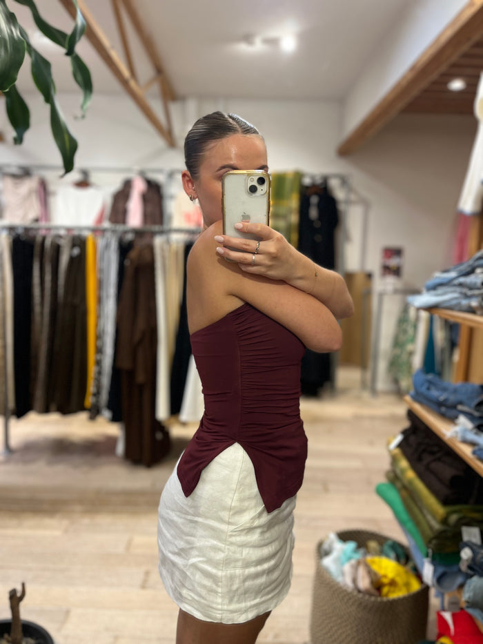 The Shell Tube Top - Burgundy