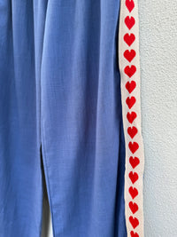 Love Hearts Pants - Navy / By Frankie