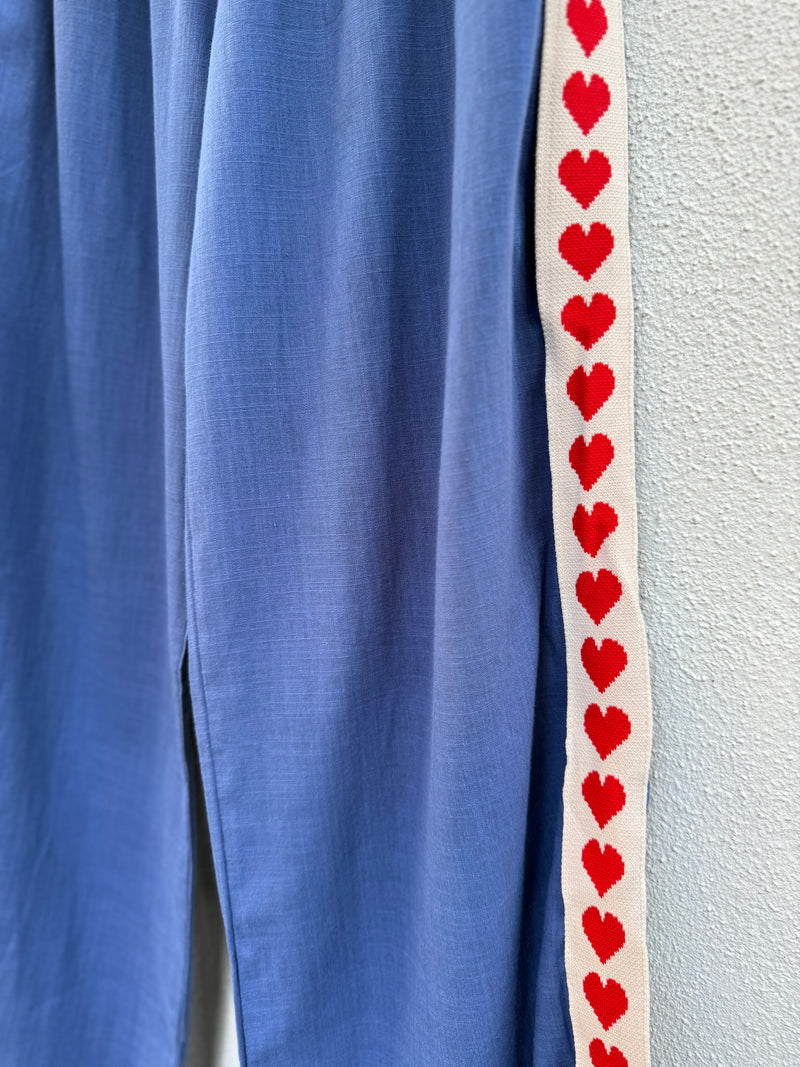 Love Hearts Pants - Navy / By Frankie
