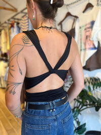 Cross Back Top – Black