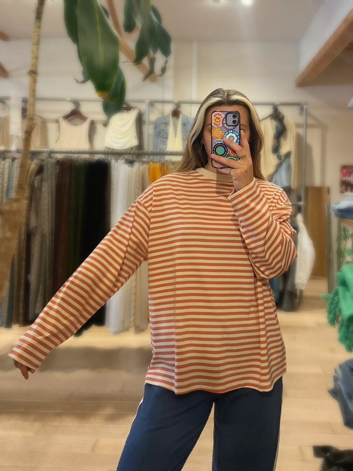 Peach & Cream Stripe Long Sleeve – By Frankie