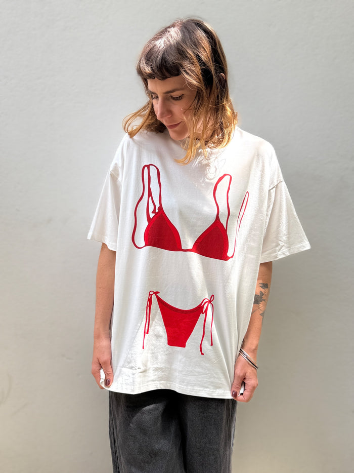 Bikini Graphic Oversized Tee – By Frankie
