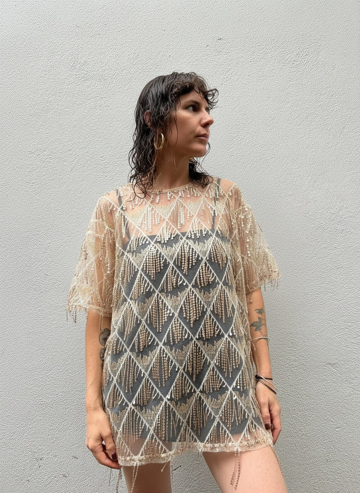 Sequin Tassel Mini Dress  – By Frankie