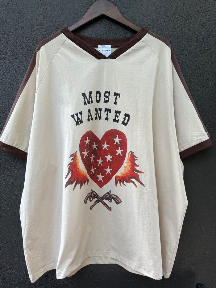 Most Wanted Oversized Graphic Tee – By Frankie