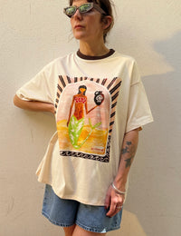 Mermaid Urn Ringer Tee – Cream / Chocolate – By Frankie