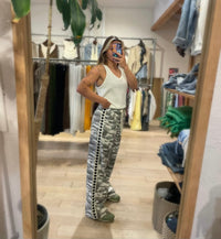 By Frankie Light Camo Heart Racer Jeans - Black Heart Side Stripe
