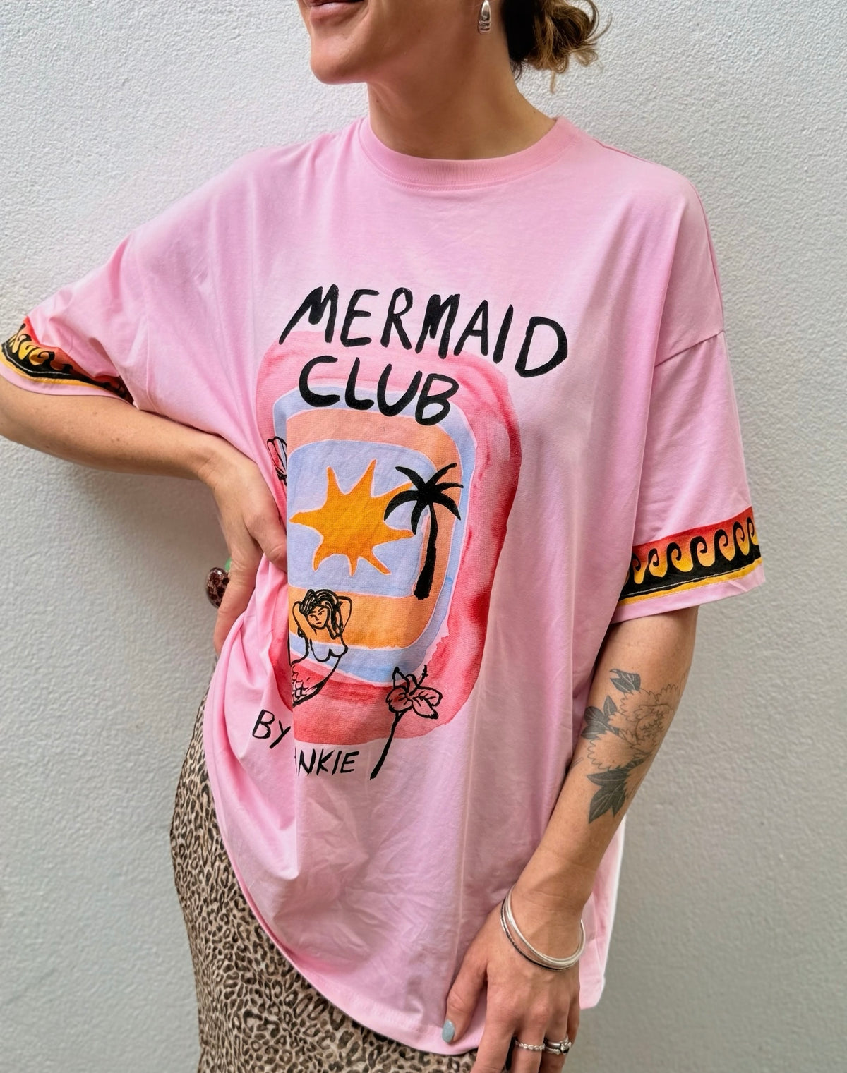 Mermaid Club Oversized Cotton Tee – By Frankie