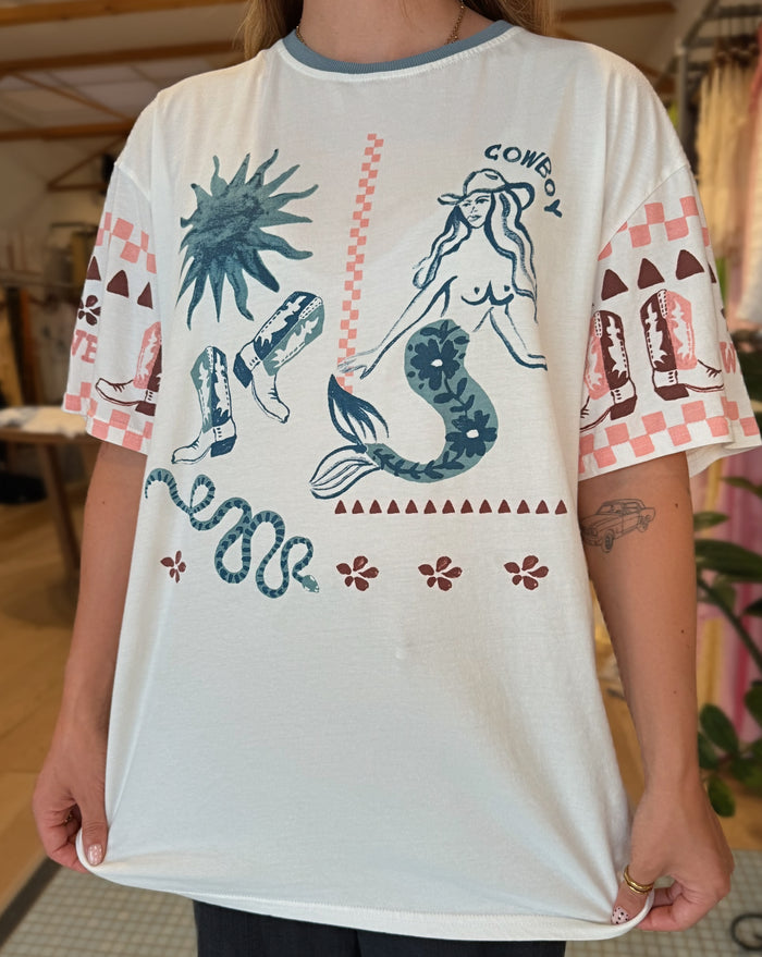 Cowboy Mermaid Graphic Tee