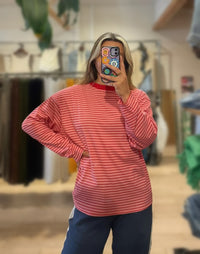 Red & Pink Stripe Long Sleeve – By Frankie