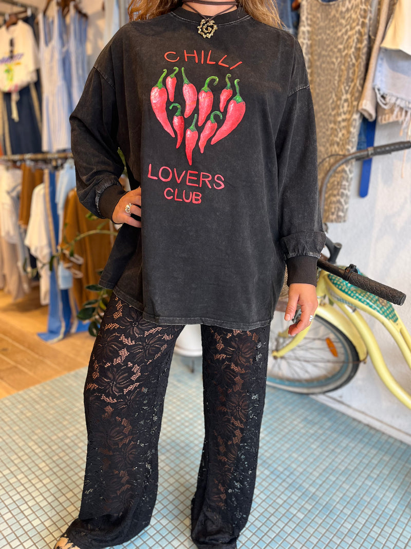 Chilli Lovers Club Lace Pant Set / By Frankie