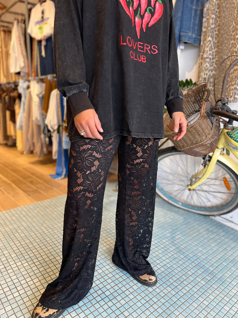 Chilli Lovers Club Lace Pant Set / By Frankie