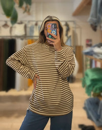 Brown & Cream Stripe Long Sleeve – By Frankie